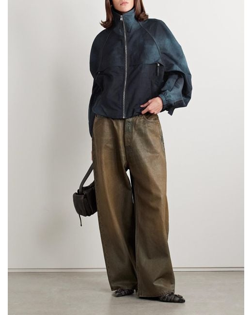 Acne Blue Paneled Shell Coat