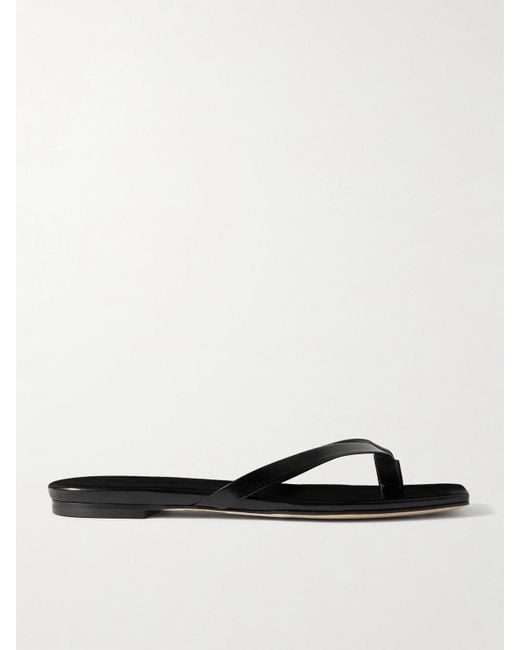 Aeyde White Renee Leather Flip Flops