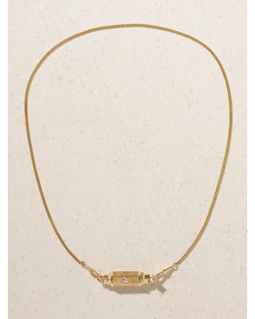 Marie Lichtenberg Natural Baby Locket 18-Karat Diamond Necklace