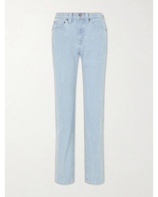 Khaite Blue Farley Straight-Leg Jeans