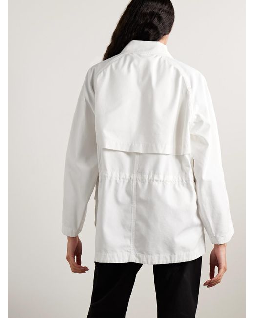 The Row White Elodianna Cotton-Canvas Jacket