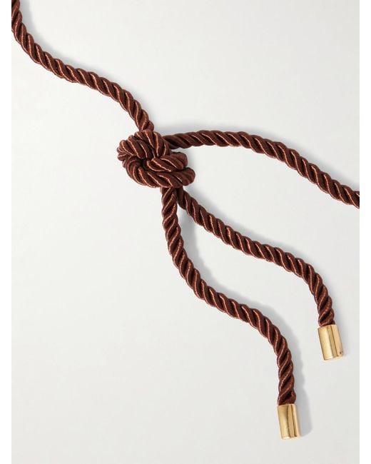 Joolz by Martha Calvo Brown Wish Me Luck-Plated And Silk Cord Necklace