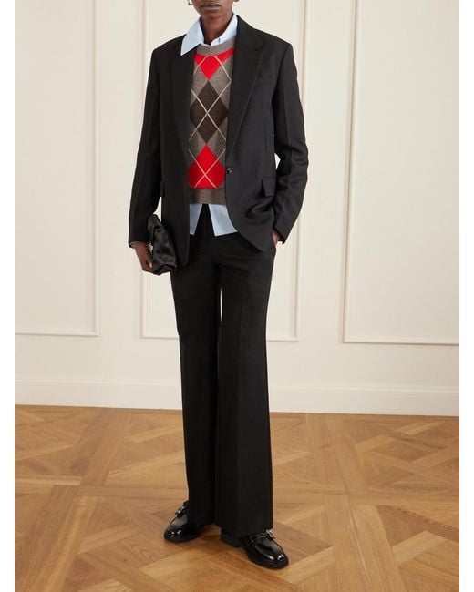 Roger Vivier Black Viv Rangers Crystal-Embellished Leather Slingback Loafers