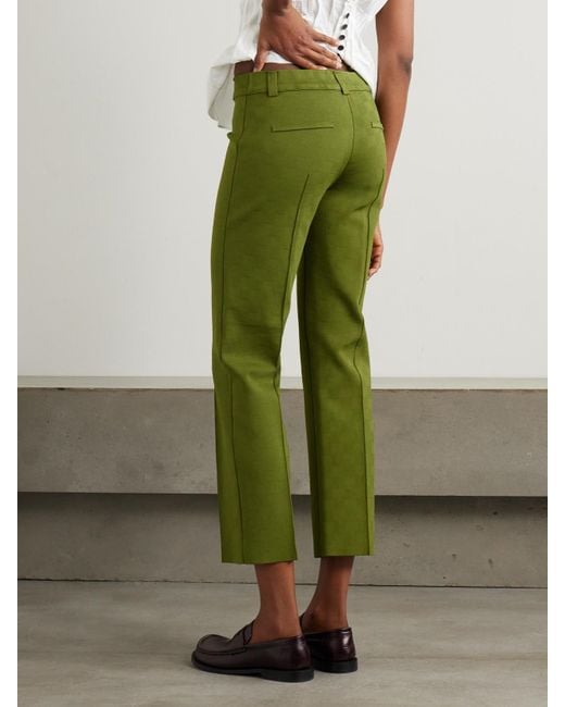 High Sport Green Nsfw Jules Checked Jacquard-Knit Slim-Leg Pants