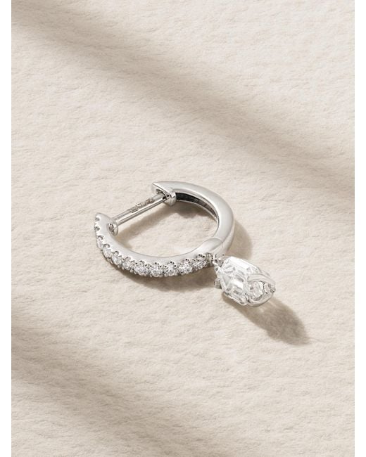 Anita Ko Natural Huggies 18-Karat Diamond Single Earring