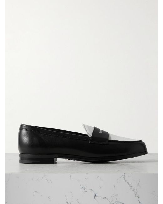 Church's Black Natalie Zweifarbige Loafers Aus Leder