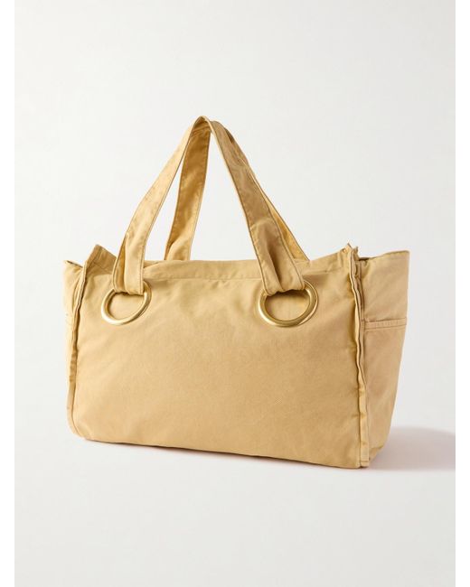 Chloé Plage Printed Cotton-Canvas Tote in Natural | Lyst