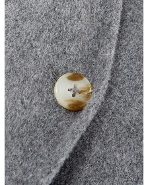 Loulou de Saison Gray Amory Double-Breasted Wool And Cashmere-Blend Coat