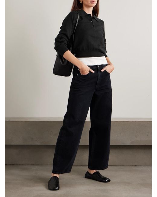 ÉTERNE Black Journey Cashmere Polo Shirt