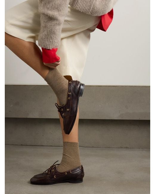 Bally Brown Pathy Leather Boat Shoes