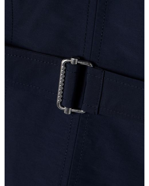 Jonathan Simkhai Blue Deanna Belted Cotton-Blend Faille Midi Shirt Dress