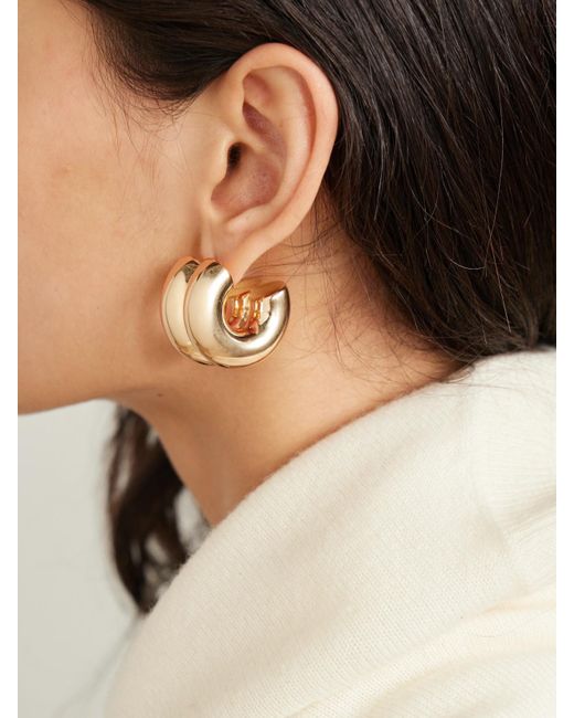Uncommon Matters Metallic Billow Creolen Aus-Vermeil