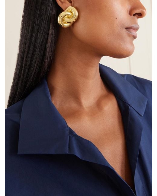 Joolz by Martha Calvo Metallic Amina 14-Karat-Plated Earrings