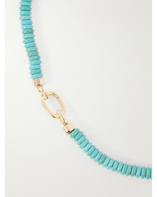 Joolz by Martha Calvo Blue Ella And Crystals 14-Karat-Plated Beaded Necklace