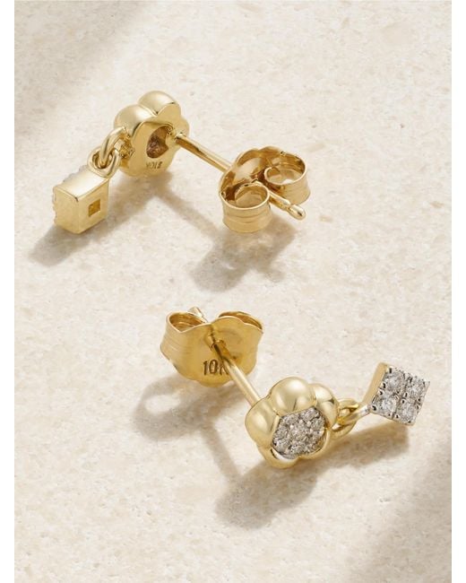 STONE AND STRAND Natural Richie 10-Karat Diamond Earrings