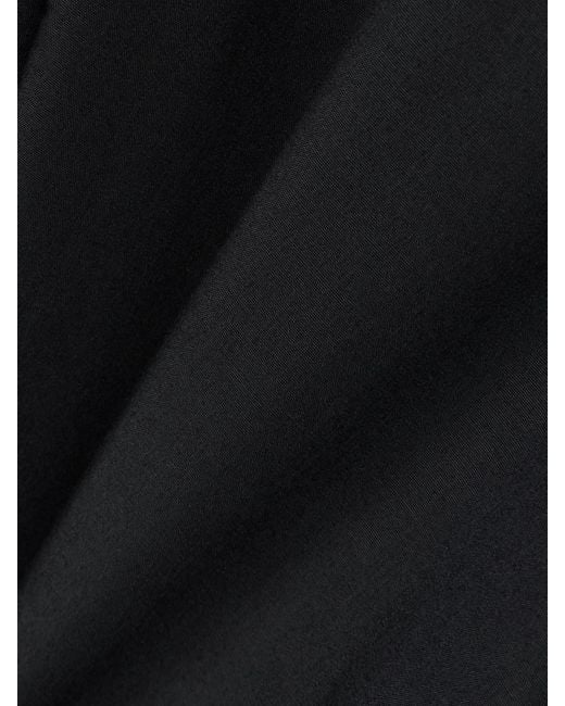 Sacai Black Hemd Aus Popeline Mit Chiffonbesatz