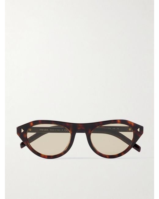 Prada Brown D-Frame Acetate Sunglasses