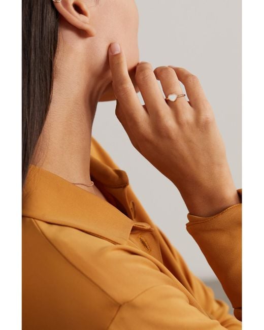 Chopard Natural My Happy Hearts 18-Karat Rose Mother-Of-Pearl Ring