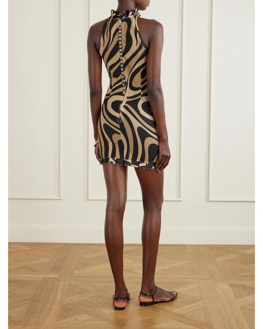 mesh pucci dress Emilio Pucci Psychedelic Sheer Mesh Maxi Dress