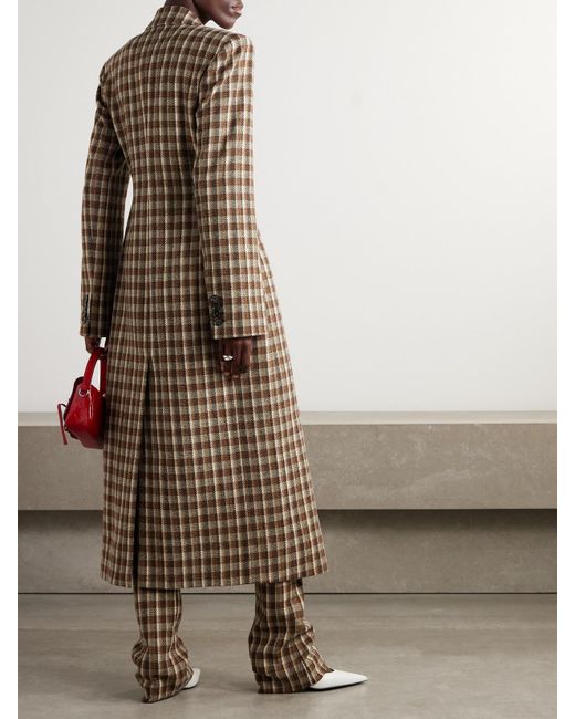 Acne Natural Checked Tweed Coat