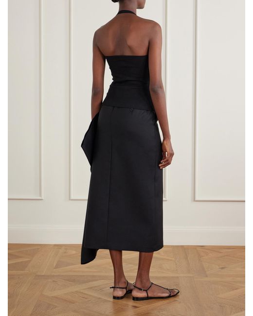 The Park Black Olivia Flowy Lyocell Maxi Skirt