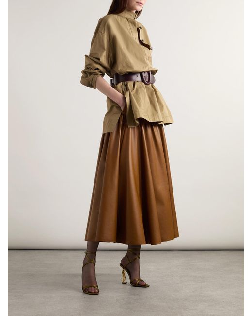 Saint Laurent Brown Midirock Aus Leder
