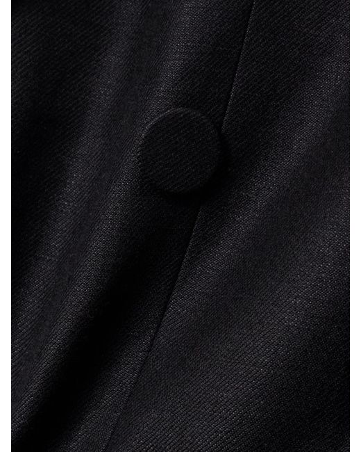 Blazer Oversize À Double Boutonnage En Serge De Laine, Lin Et Soie Mélangés Dries Van Noten en coloris Black