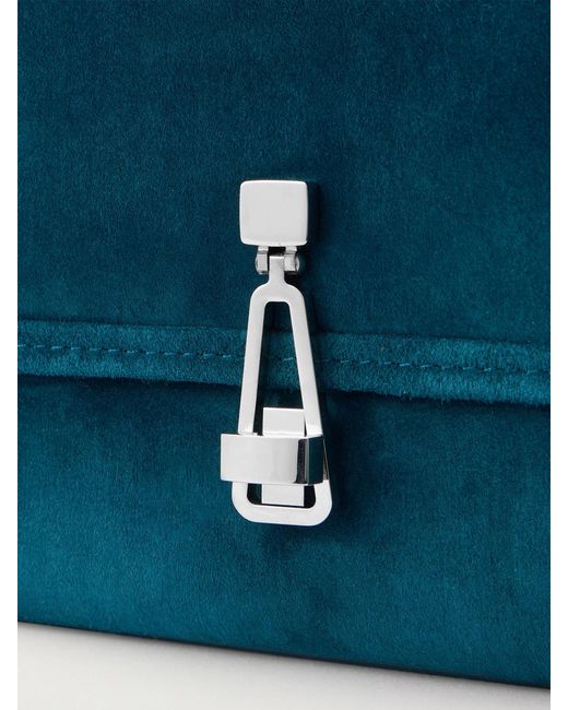 Gabriela Hearst Blue Leonora Small Suede Tote