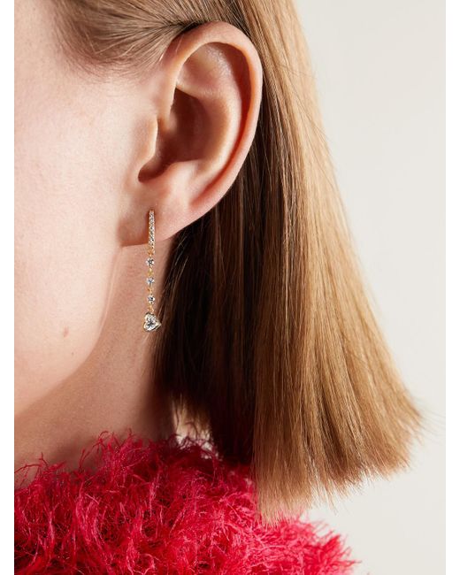 KIMAI Metallic Heart Lover 18-Karat Recycled Laboratory-Grown Diamond Single Earring