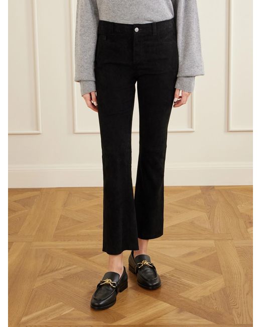 Stouls Blue Dean Suede Flared Pants