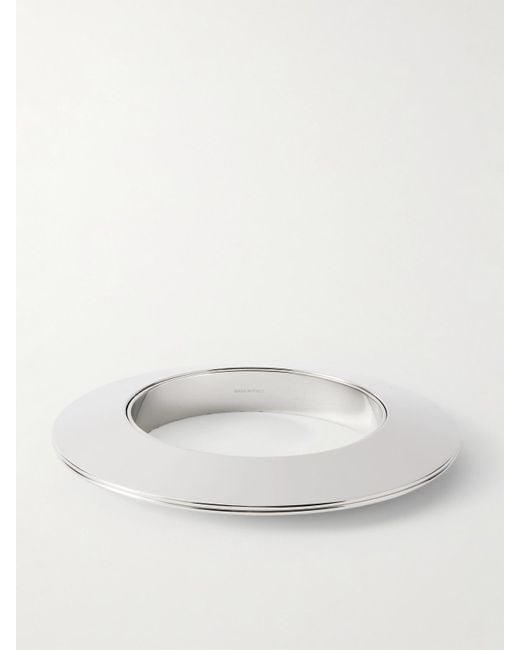 Alaïa White Blade-Tone Bangle