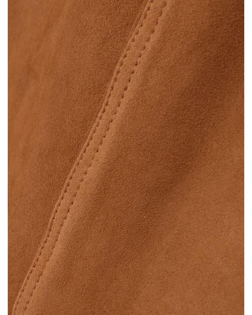 Blazé Milano Brown Viva Paso Hose Mit Geradem Bein Aus Veloursleder