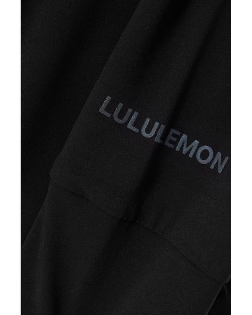 lululemon athletica Black Mist Over Kapuzenjacke Aus Stretch-Material Mit Recycelten Fasern
