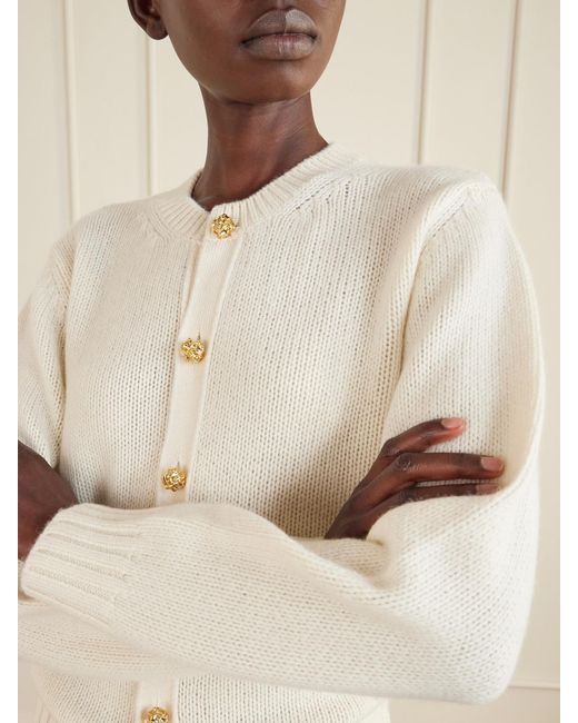 Bottega Veneta Natural Cashmere Cardigan
