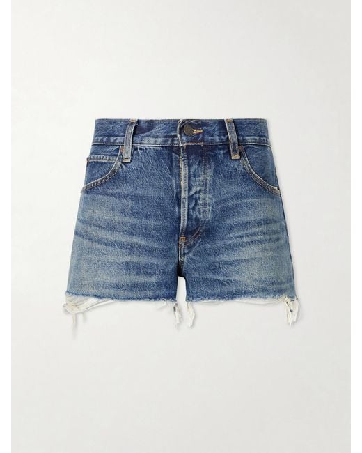 FRAME Blue The Hang Denim Shorts