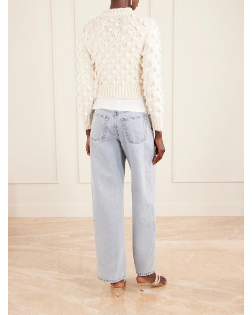 Suzie Kondi Natural Bia Knitted Cotton And Silk-Blend Sweater