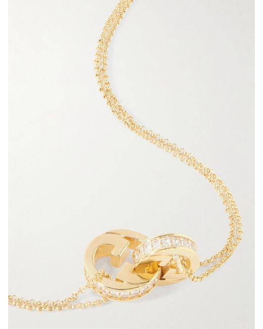 Gucci Natural Blondie-Tone Crystal Necklace