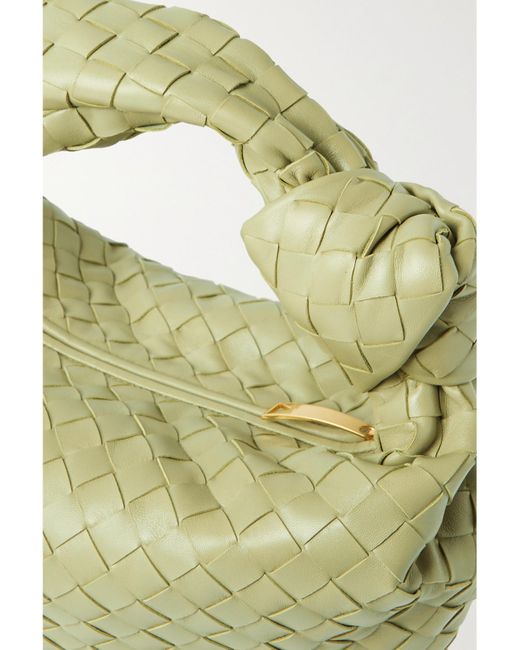 Bottega Veneta Green Jodie Small Intrecciato Leather Tote