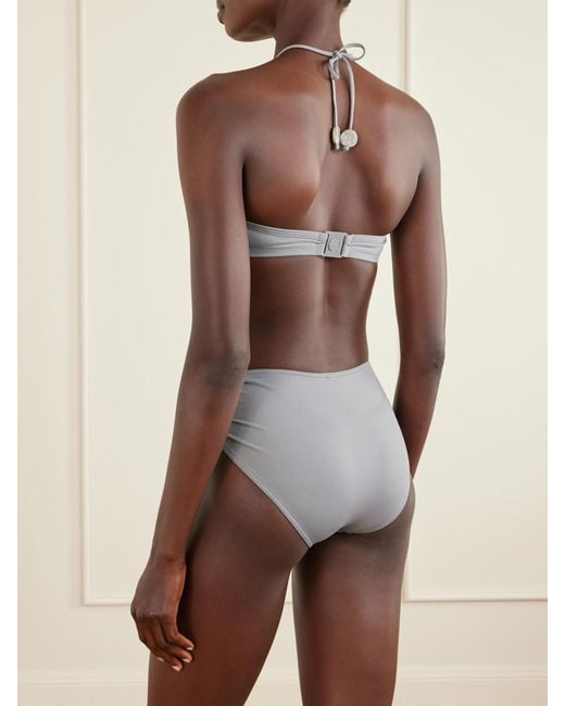 Eres Gray Lana Bead-Embellished Bikini Top