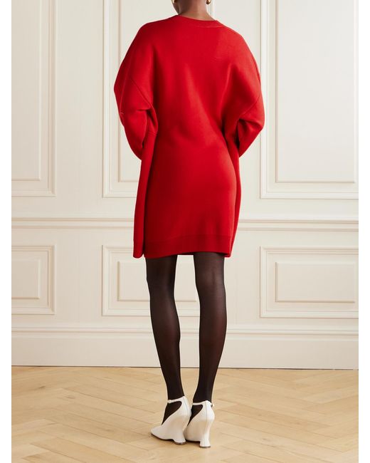 Marie Adam-Leenaerdt Layered Wool Mini Dress