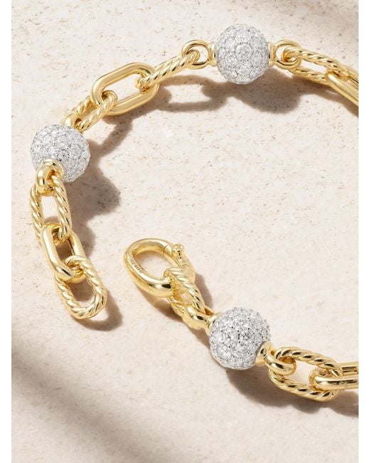David Yurman Natural Dy Madison Rhodium-Plated 18-Karat Diamond Bracelet