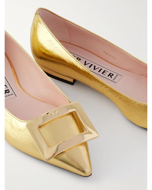 ROGER VIVIER 25S GRETE BALLET FLATS IN BLACK SILK WITH EMBELLISHED CRYSTALS