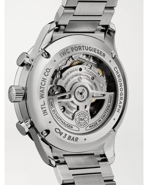 Iwc Gray Portugieser Automatic Chronograph 41Mm Stainless Steel Watch