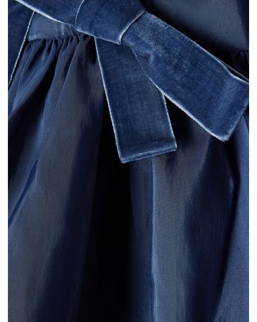 Jonathan Simkhai Blue Agata Pullover Aus Rippstrick Mit Taftbesätzen