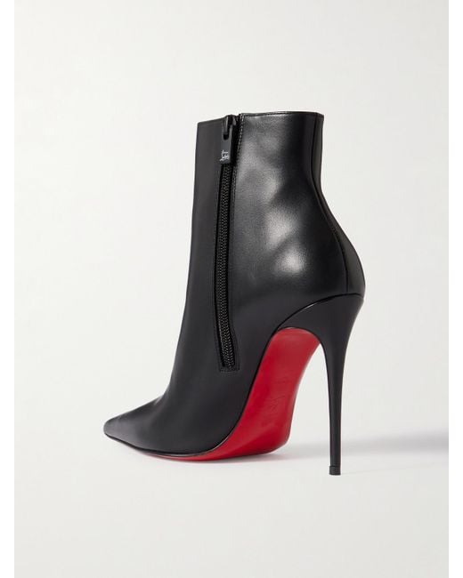 Christian Louboutin Black Kate Max 100 Ankle Boots Aus Leder