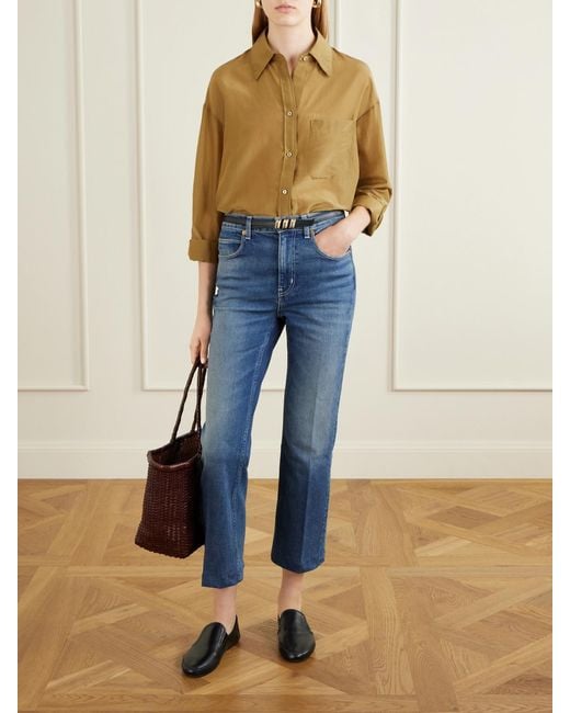 Jamie Haller Blue Kenickie Mid-Rise Straight-Leg Jeans