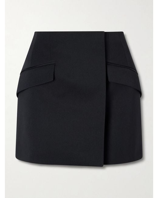 Givenchy Black Grain De Poudre Wool Mini Skirt