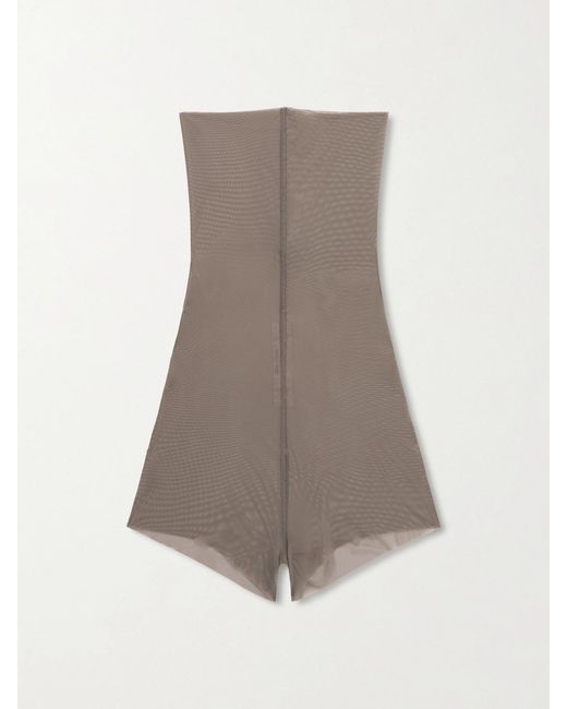 Rick Owens Brown Stretch-Mesh Shorts