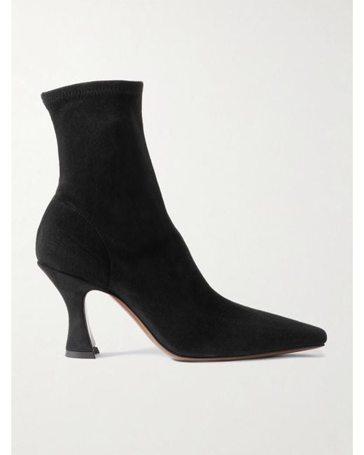 Neous Black Ran Ankle Boots Aus Stretch-Veloursleder