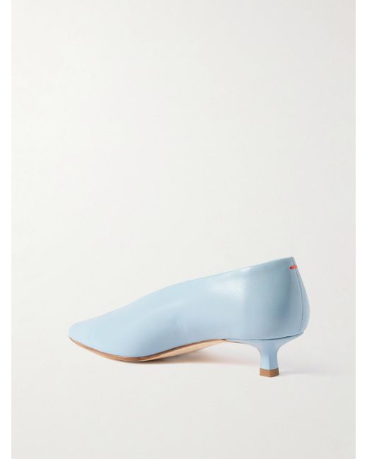 Aeyde Blue Clara Leather Pumps